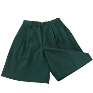 Vintage Green Wool Shorts